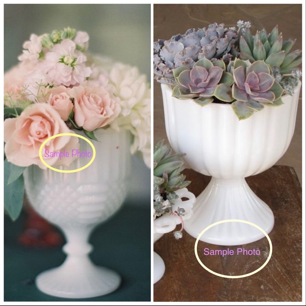 Vintage Milk Glass | Lg Pedestal Vase